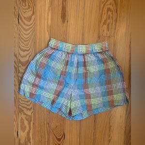 Ganni Multicolor Plaid Women Shorts